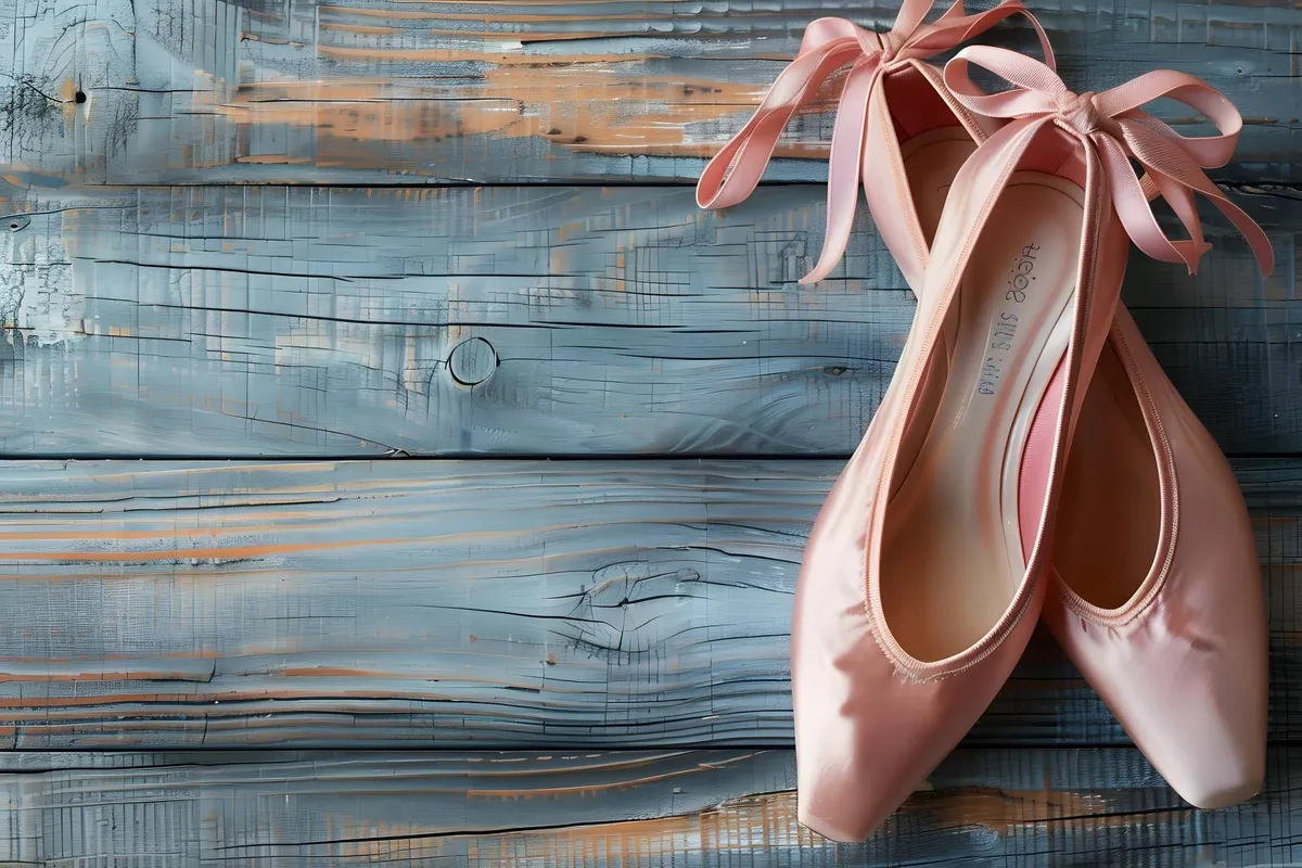 elegant pink ballet shoes rustic wp